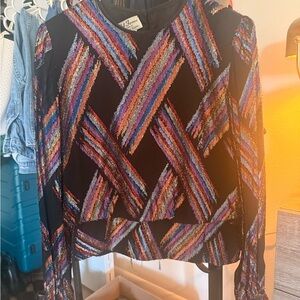 Vintage Multicolor Women's Blouse